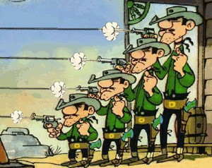 Gif animé Lucky Luke Les dalton
